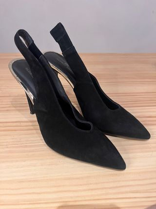 Zapatos de fiesta Gloria Ortiz negros de ante