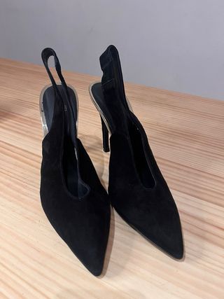 Zapatos de fiesta Gloria Ortiz negros de ante