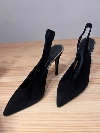 Zapatos de fiesta Gloria Ortiz negros de ante