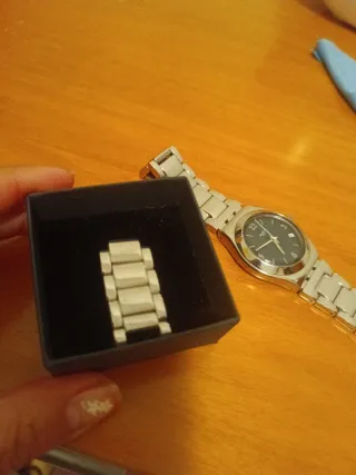 Reloj Swatch Irony Mujer Waterproof Azul Plata