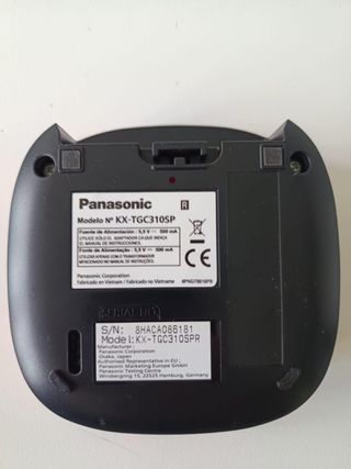 Teléfono Inalámbrico Panasonic Negro y Rojo