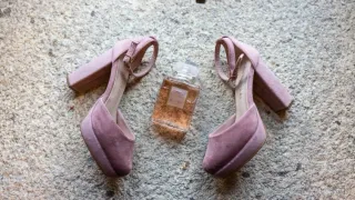 Zapatos Miss Honolulu Terciopelo Rosa Antiguo