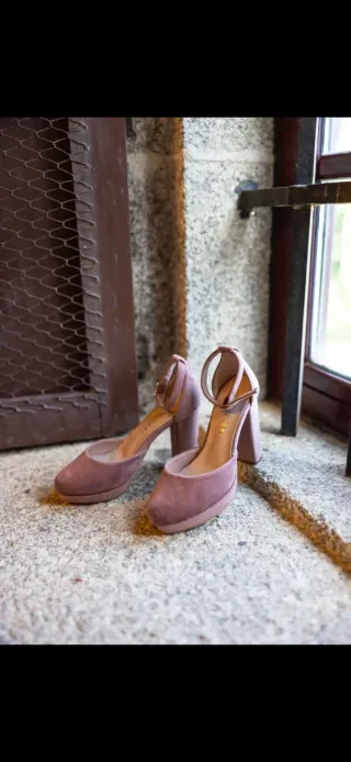 Zapatos Miss Honolulu Terciopelo Rosa Antiguo