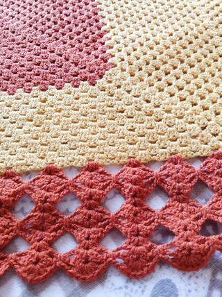 Coperta Lana Granny Square Fatta a Mano