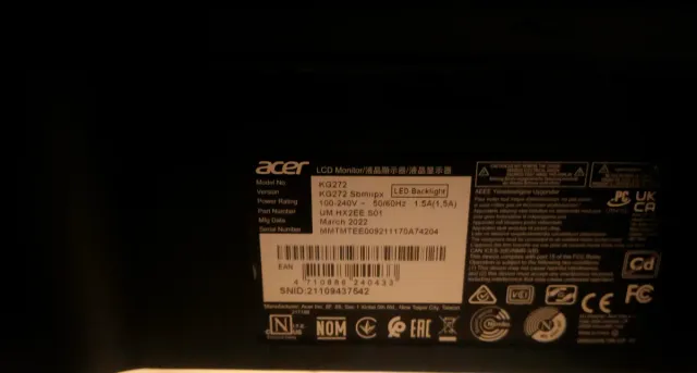 Monitor ACE Negro/Rojo