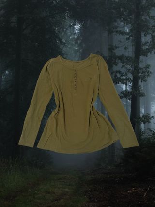 Camiseta verde manga larga