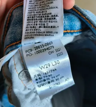 Jeans Levi's Uomo Slim W29 L30 Denim