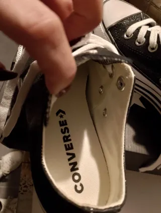 Scarpe Converse donna nere glitter