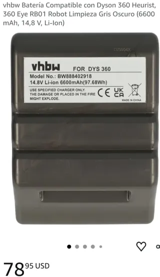 Batería vhbw para Dyson 360