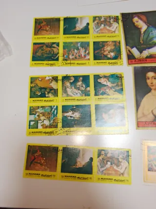 25 Sellos de Pinturas Manama Ajman
