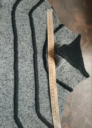 Vestido de invierno gris y negro