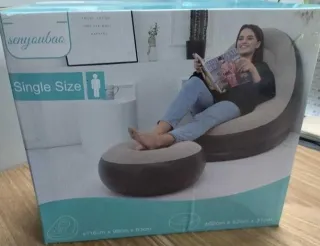 Poltrona gonfiabile senyoubao con poggiapiedi
