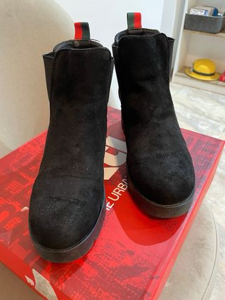 Botines Mustang Negros Mujer