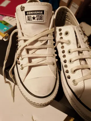 Converse donna borchie bianche, edizione limitata