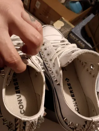 Converse donna borchie bianche, edizione limitata