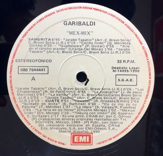 Disco Vinilo Garibaldi Mex-Mix