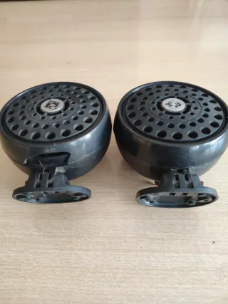 Pareja altavoces negros vintage