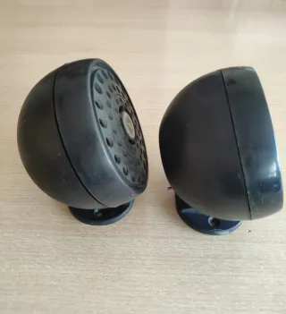 Pareja altavoces negros vintage