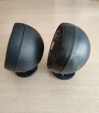 Pareja altavoces negros vintage