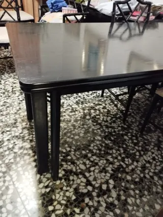 Mesa comedor extensible + 4 sillas y 2 sillones