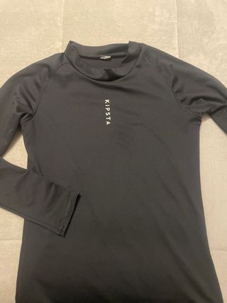 Camiseta térmica Kipsta niño negra