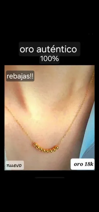 PROMOCIÓN!!  Lote 5 collares oro 18k