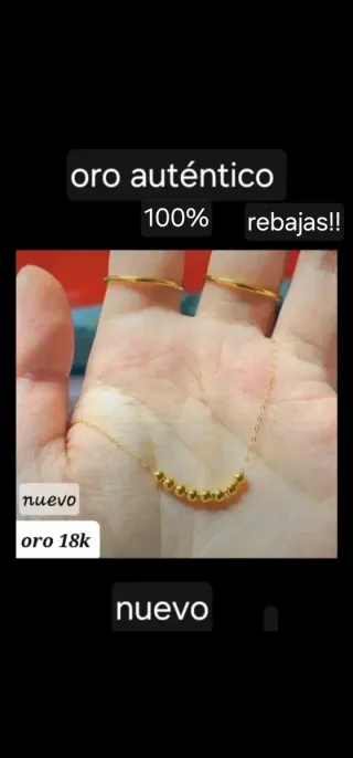 PROMOCIÓN!!  Lote 5 collares oro 18k