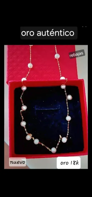 PROMOCIÓN!!  Lote 5 collares oro 18k