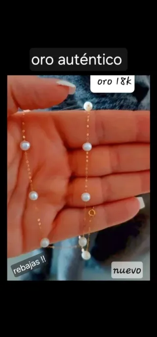PROMOCIÓN!!  Lote 5 collares oro 18k