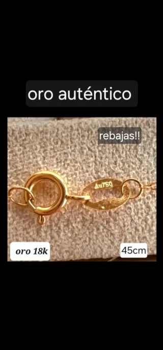 PROMOCIÓN!!  Lote 5 collares oro 18k