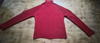 Chaqueta de canalé de algodón roja