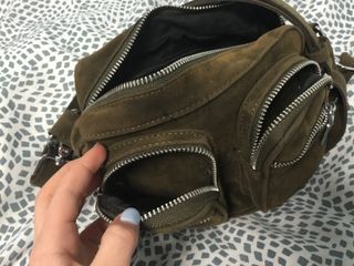 Bolso piel Noella verde militar