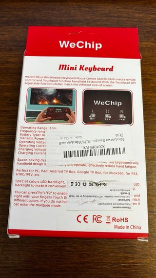 [4 in 1]WeChip Mini Tastiera Wireless con Touchpad