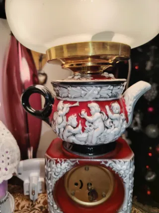 Lampada da Tavolo,Anni 60,con Orologio Integrato.