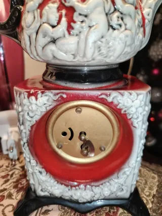 Lampada da Tavolo,Anni 60,con Orologio Integrato.