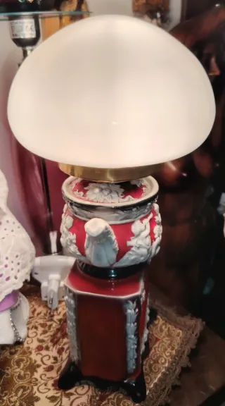 Lampada da Tavolo,Anni 60,con Orologio Integrato.