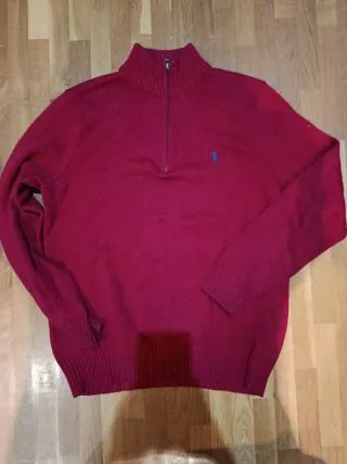 Polo Ralph Lauren Jersey Media Cremallera Rojo