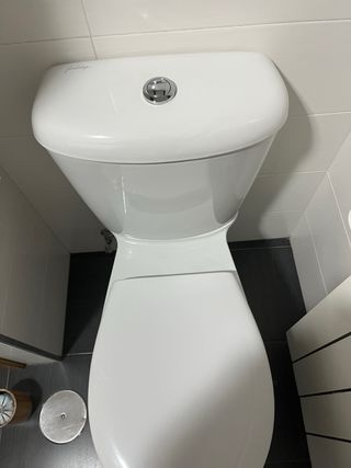 Taza WC + Bidé Porcelana Blanca, incluye el grifo