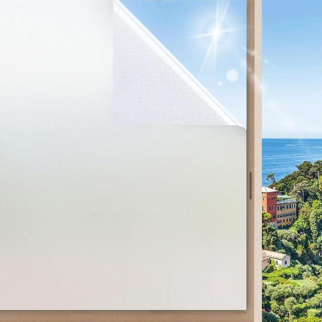 Lámina privacidad ventana anti-UV blanca