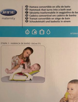 Silla de baño Jane convertible hamaca azul