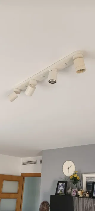 Lámpara de techo 4 focos blanca
