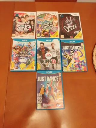 Lote de 7 Juegos Wii y Wii U por un total de 24 €