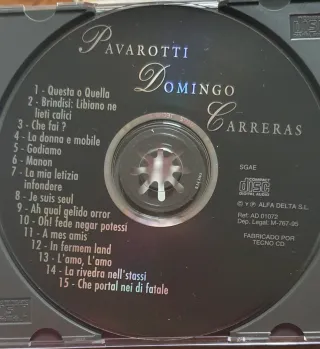 CD Los Tres Tenores Pavarotti Domingo Carreras