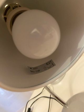 Lampara flexo escritorio o mesa de noche plateada