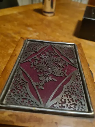 Scatola vintage portasigarette decorata