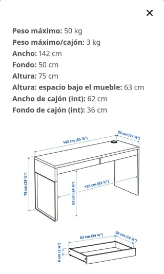 Escritorio Blanco Ikea Micke