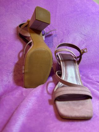 Sandalias tacón Lefties moradas