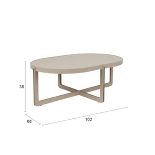 Mesa de Centro Ovalada Greige de Zuiver