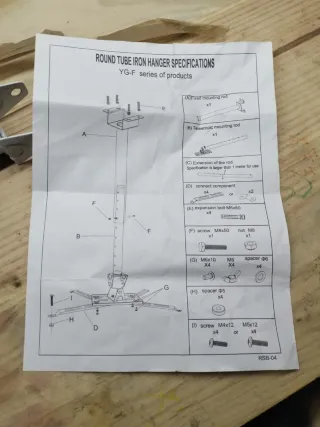 Soporte Techo Proyector Extensible Blanco
