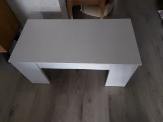 Mesita Salón Abatible Blanca 100x50cm